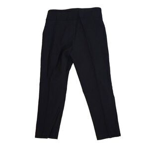 Versona Womens Modern Stripe A Pose Textured Pull-On Crop Pants Black Size 10